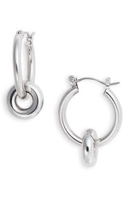 Laura Lombardi Isola Hoop Earrings in Silver