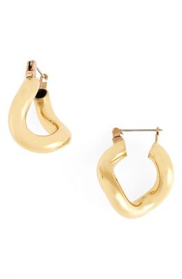 Laura Lombardi Mini Anima Hoop Earrings in Brass