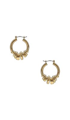 LAURA LOMBARDI Radda Earrings in Metallic Gold.
