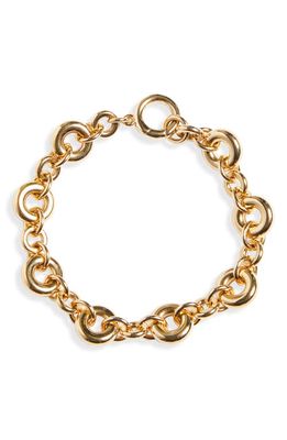 Laura Lombardi Round Link Bracelet in Brass