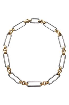 Laura Lombardi Stanza Two-Tone Chain Necklace in Silver
