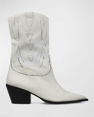 Laurel Crystal Suede Western Boots