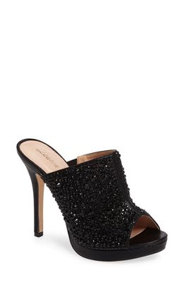 Lauren Lorraine Mimi Embellished Slide Sandal in Black