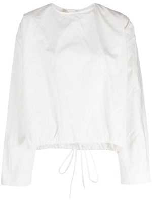 Lauren Manoogian drawstring-fastening hem blouse - White