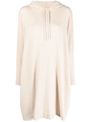 Lauren Manoogian fine-knit oversize drawstring hoodie - Neutrals