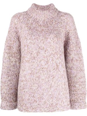 Lauren Manoogian high neck chunky knit jumper - Purple