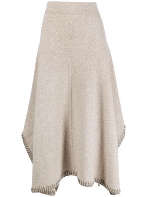 Lauren Manoogian high-waisted knitted maxi skirt - Neutrals