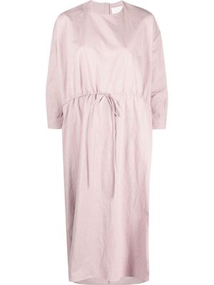 Lauren Manoogian round neck cotton shirt dress - Pink