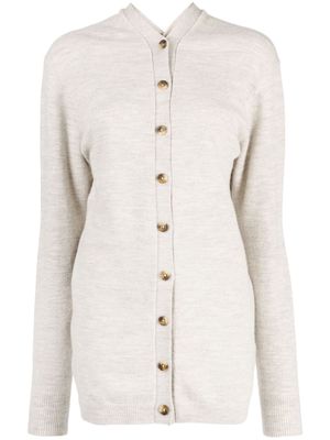 Lauren Manoogian V-neck merino wool-blend cardigan - Grey