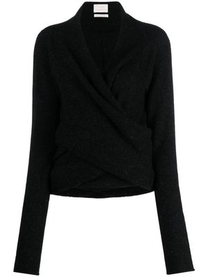 Lauren Manoogian V-neck wrap-design jumper - Black