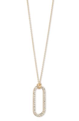 Lauren Pavé Crystal Pendant Necklace in Gold