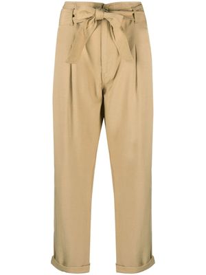 Lauren Ralph Lauren Alyndra belted-waist cropped trousers - Neutrals