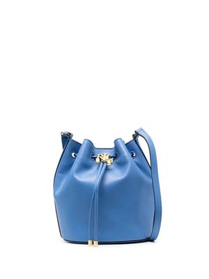 Lauren Ralph Lauren Andie drawstring leather bucket bag - Blue
