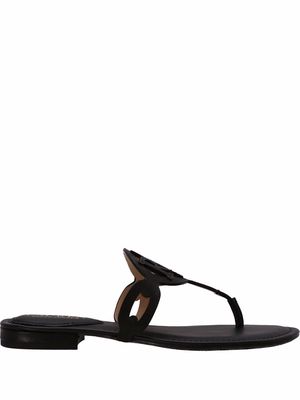 Lauren Ralph Lauren Audrie burnished leather sandals - Black