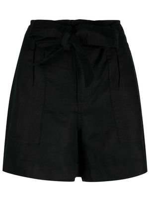 Lauren Ralph Lauren belted linen shorts - Black