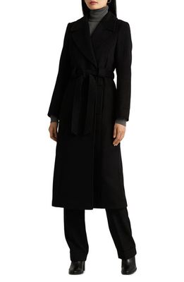 Lauren Ralph Lauren Belted Long Coat in Black