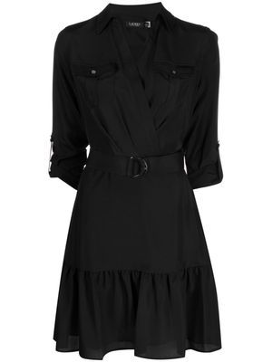 Lauren Ralph Lauren belted-waist wrap dress - Black