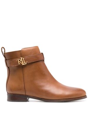 Lauren Ralph Lauren Briele leather ankle boots - Brown