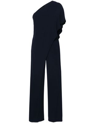 Lauren Ralph Lauren Cape Georgette one-shoulder jumpsuit - Blue
