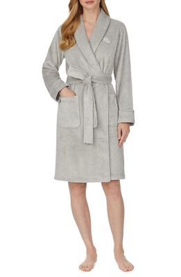 Lauren Ralph Lauren Clipped So Soft Robe in Grey
