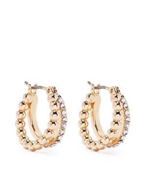Lauren Ralph Lauren crystal-embellished double hoop earrings - Gold