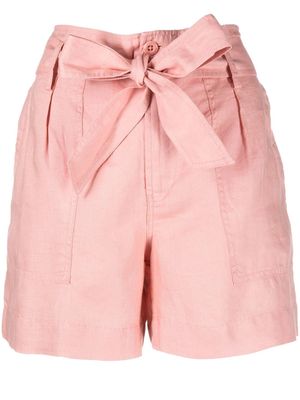 Lauren Ralph Lauren Daviana belted linen shorts - Pink