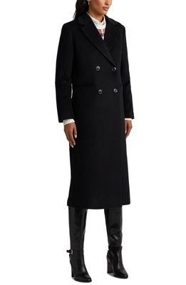 Lauren Ralph Lauren Easy Fit Wool Blend Coat in Black