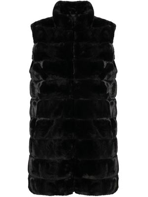 Lauren Ralph Lauren faux-fur quilted puffer vest - Black
