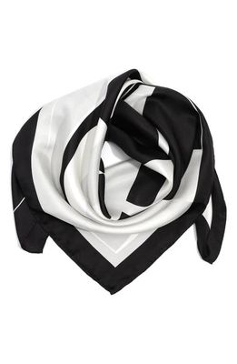 Lauren Ralph Lauren Graphic Logo Square Silk Scarf in Black