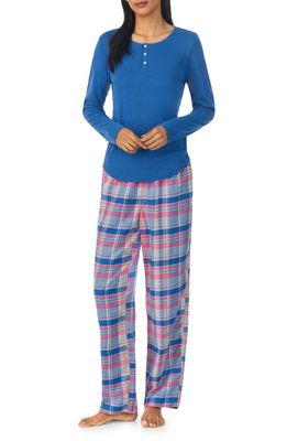 Lauren Ralph Lauren Henley Pajamas in Blue Plaid