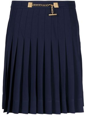Lauren Ralph Lauren high-waisted chain-detail skirt - Blue