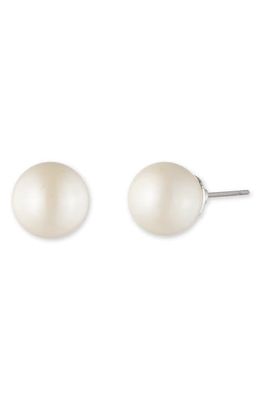 Lauren Ralph Lauren Imitation Pearl Stud Earrings in Silver
