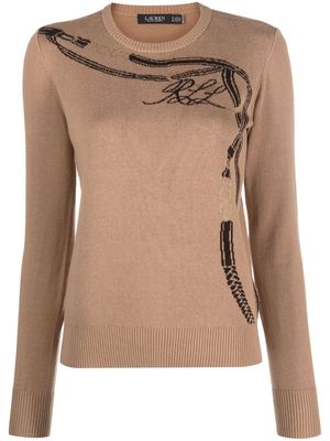Lauren Ralph Lauren Janitra cotton-blend jumper - Neutrals