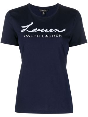 Lauren Ralph Lauren Katlin logo-embroidered T-shirt - Blue