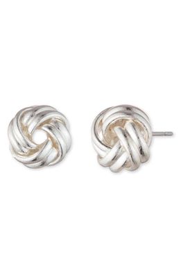 Lauren Ralph Lauren Knot Stud Earrings in Silver