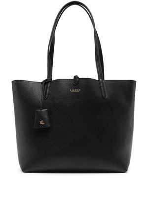 Lauren Ralph Lauren large pebbled-texture tote bag - Black