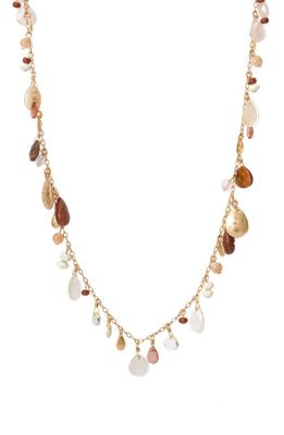 Lauren Ralph Lauren Lauren by Ralph Lauren Multi Bead Long Chain Necklace in Natural Multi