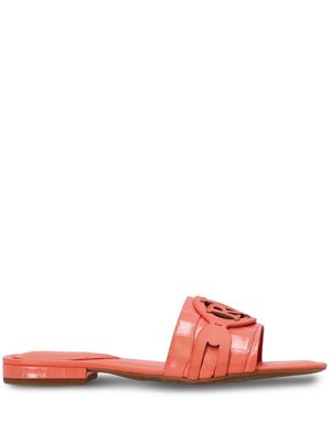 Lauren Ralph Lauren logo-appliqué flat sandals - Orange