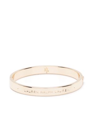 Lauren Ralph Lauren logo-engraved bangle bracelet - Yellow