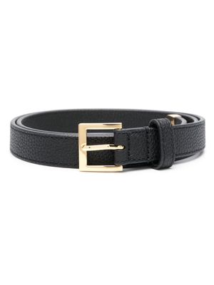 Lauren Ralph Lauren logo-engraved leather belt - Black