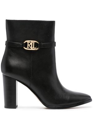Lauren Ralph Lauren Maxie 90mm leather boots - Black