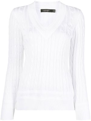 Lauren Ralph Lauren Meren cable-knit jumper - White