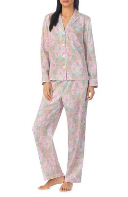 Lauren Ralph Lauren Print Cotton Blend Pajamas in Multi Paisley