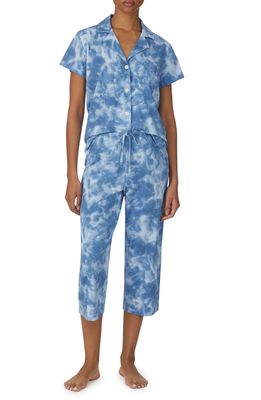 Lauren Ralph Lauren Print Crop Pajamas in Dkbl/Prt