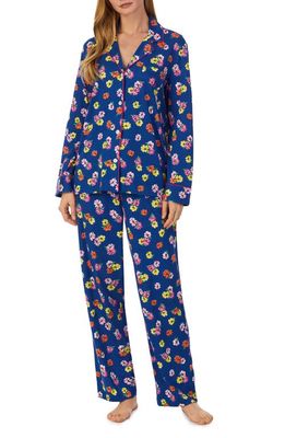 Lauren Ralph Lauren Print Knit Pajamas in Navy Prt