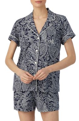 Lauren Ralph Lauren Print Short Pajamas in Navy Prt