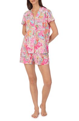 Lauren Ralph Lauren Print Short Pajamas in Pink Multi