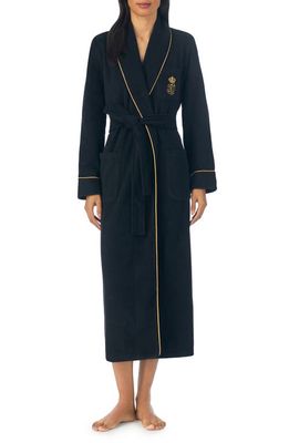 Lauren Ralph Lauren Recycled Polyester Fleece Robe in Black
