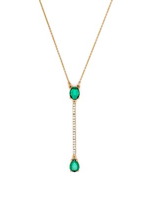 Lauren Ralph Lauren rhinestone-embellished stone pendant necklace - Gold
