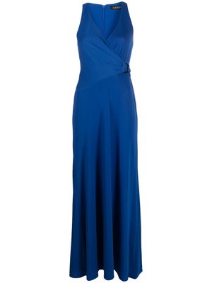 Lauren Ralph Lauren sleeveless V-neck long dress - Blue